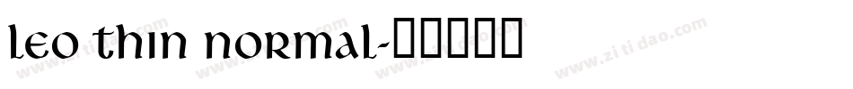 Leo Thin Normal字体转换